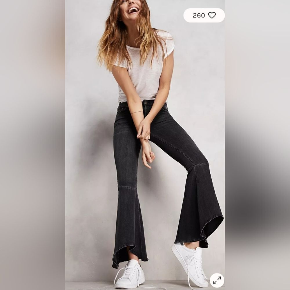 Free People Ruffle Flare Jeans size 25